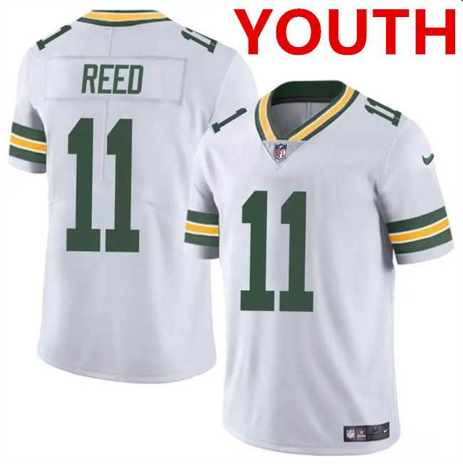 Youth Green Bay Packers #11 Jayden Reed White Vapor Untouchable Stitched Jersey Dzhi->customized nfl jersey->Custom Jersey